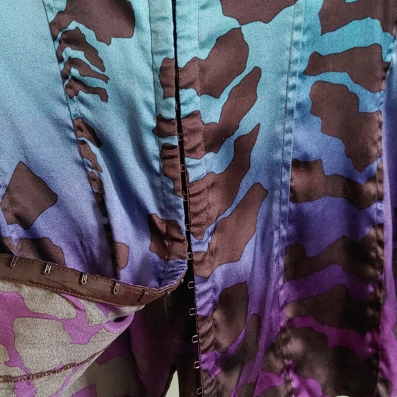 Women's Marciano Silk Corset Blouse Top - Picture 4 of 7
